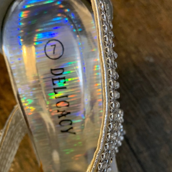 Delicacy Silver Rhinestone Heels - Picture 7 of 10
